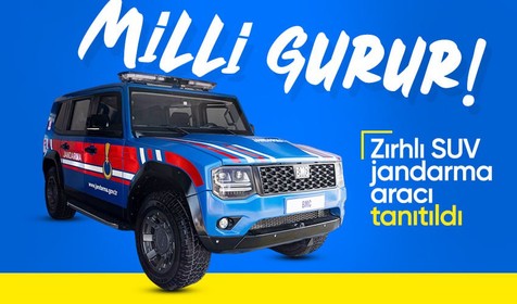 Jandarmanın kullanacağı ilk yerli ve milli zırhlı SUV aracı TEKNOFEST İzmir'de sergilendi