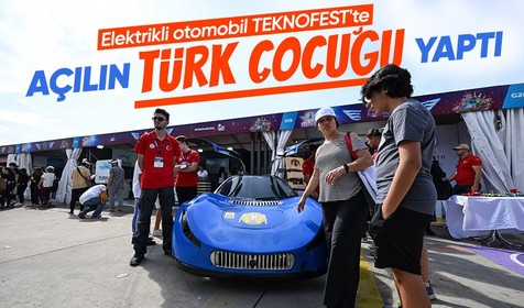 Üniversite öğrencilerinin geliştirdiği elektrikli otomobiller TEKNOFEST'te ilgi gördü
