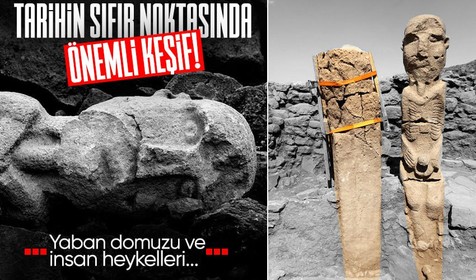 Göbeklitepe'de hayvan ve insan heykelleri bulundu! Bakanlıktan açıklama geldi