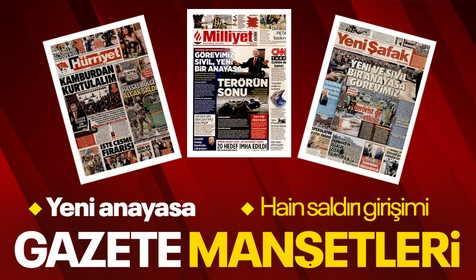 İçişleri Bakanlığı önünde bombalı saldırı, Cumhurbaşkanı Erdoğan'dan yeni anayasa mesajı! İşte 2 Ekim gazete manşetleri