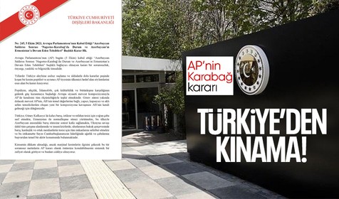Dışişleri Bakanlığı Avrupa Parlamentosu'nun Karabağ kararını kınadı