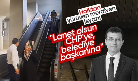 Taksim'de yürüyen merdiven çilesi: Lanet olsun bu CHP'ye, bu belediye başkanına!