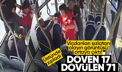 Mersin'de belediye otobüsünde okul müdürü ve oğlu yaşlı çifti darbetti