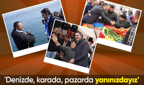 Murat Kurum'dan Sarıyer'de pazar ziyareti! 'Denizde, karada, pazarda yanınızdayız'
