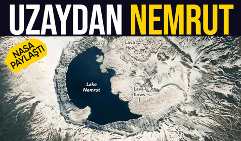 NASA krater gölü Nemrut'un uzaydan görüntüsünü paylaştı