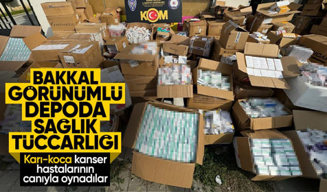 Bakkal görünümlü depoda kanser ilacı satışı!