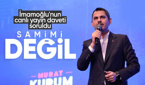Murat Kurum'dan İmamoğlu'na televizyon programı yanıtı: Samimi bir çağrı değil