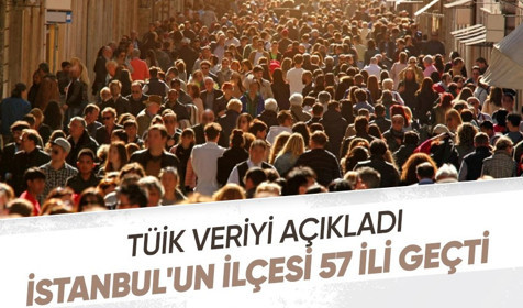 Türkiye'nin en kalabalık ilçeleri belli oldu! O ilçe 57 şehrin nüfusunu geçti