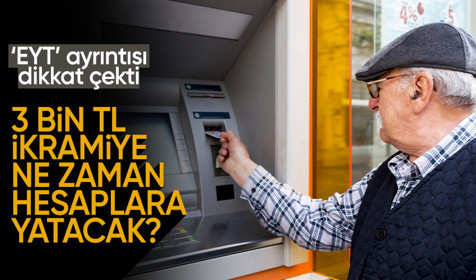 3 bin liraya yükseltilen emekli ikramiyelerinin ödeme takvimi belli oldu