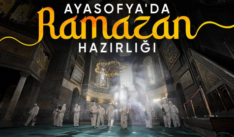 Ayasofya-i Kebir Cami-i Şerifi'nde Ramazan temizliği yapıldı! Gül kokusu her yeri sardı