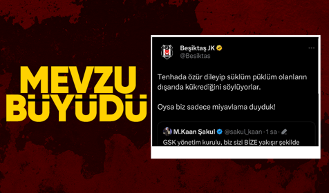 Beşiktaş resmi hesabından Galatasaray'a: Biz sadece miyavlama duyduk