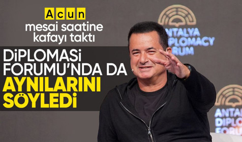 İş insanı Acun Ilıcalı'dan Antalya Diplomasi Forumu'nda mesai saati çıkışı