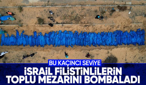 İsrail Filistinlilerin toplu mezarlığını bombaladı