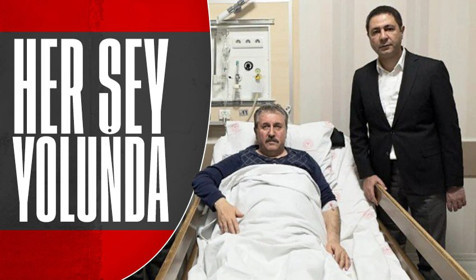 Dün kaza geçiren BBP Lideri Mustafa Destici'nin hastane odasından fotoğraf geldi