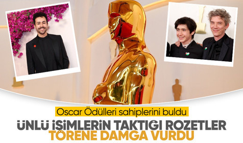 96'ncı Oscar ödülleri sahiplerini buldu! Törene İsrail'e tepki olarak takılan yaka rozetleri damga vurdu