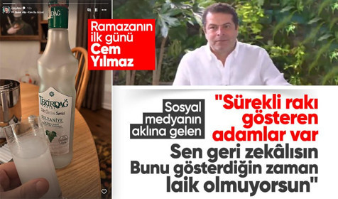 Cem Yılmaz Ramazan ayının ilk gecesinde rakılı paylaşım yaptı akıllara Cüneyt Özdemir'in sözleri geldi