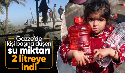 Gazze'de kişi başına düşen su miktarı 90 litreden 2 litreye indi