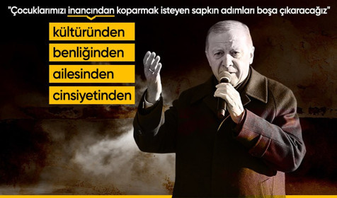 Cumhurbaşkanı Erdoğan: Gençleri cinsinyetinden, ailesinden koparmaya çalışan sapkın adımları boşa çıkaracağız