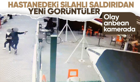 Denizli'de hastane kantininde 7 kişinin yaralandığı silahlı saldırı anı