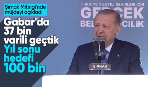 Son Dakika: Cumhurbaşkanı Erdoğan Şırnak'ta