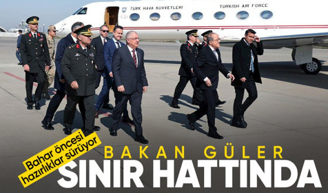 Milli Savunma Bakanı Yaşar Güler sınır hattında
