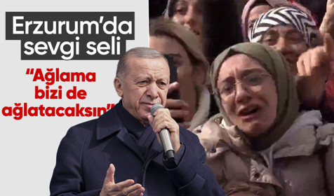 Cumhurbaşkanı Erdoğan Erzurum'da halkla buluştu! "Ağlama bizi de ağlatacaksın"