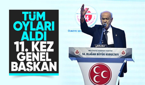 Devlet Bahçeli, 1295 oy alarak 11. kez genel başkan seçildi