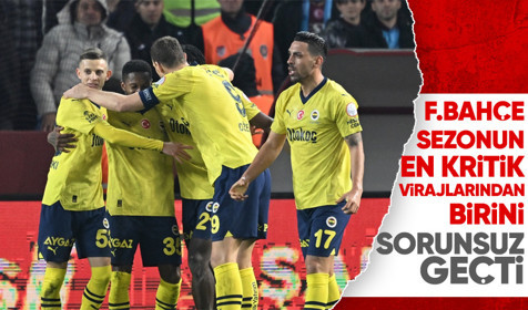 Fenerbahçe, Trabzon'un 2-0'dan döndüğü mücadelede 3-2 kazandı
