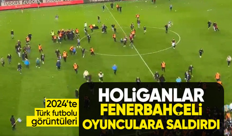 Trabzonspor-Fenerbahçe maçının ardından taraftarlar sahaya girdi