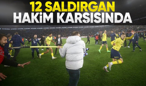 Trabzonspor-Fenerbahçe maçında olaylara karışmışlardı! Futbolculara saldıran 12 kişi adliyede