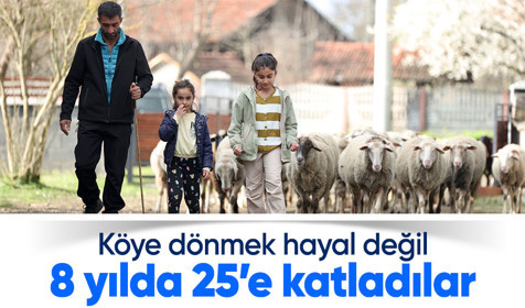 Sekiz yıl önce iki koyunla besiciliğe başladılar 25'e katladılar
