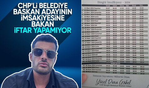 Bingöl'de CHP'li başkan adayının dağıttığı imsakiye hatalı çıktı