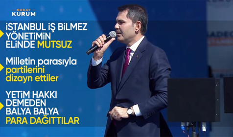 Cumhur İttifakı İBB adayı Murat Kurum 'Yeniden İstanbul' mitinginde: Şehir iş bilmez yönetimin elinde mutsuz
