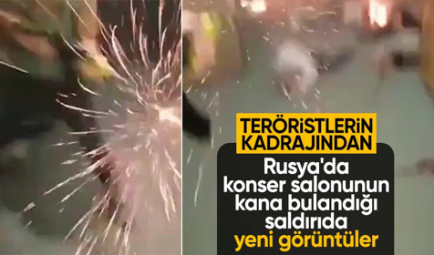 Teröristlerin kadrajından! Rusya'da konser salonunun kana bulandığı saldırıda yeni görüntüler