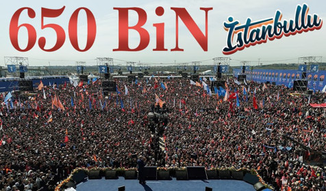 Yeniden Büyük İstanbul Mitingi'nde 650 bin kişi bir araya geldi