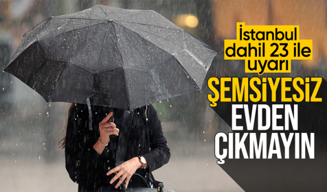 İstanbul ve Ankara başta olmak üzere 23 ile sarı kodlu uyarı