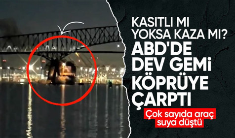 ABD’de kargo gemisi köprüye çarptı! En az 20 kişiyi kurtarma çalışmaları devam ediyor |O anlar kamerada