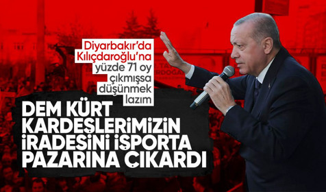 Son dakika! Cumhurbaşkanı Erdoğan Diyarbakır'da: CHP’ adayına %71 oy çıkmışsa durup üzerinde düşünmek lazım