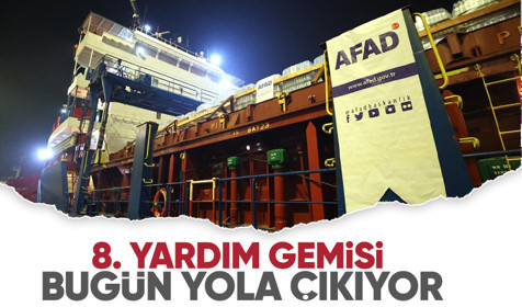 Türkiye'nin gönderdiği 8. yardım gemisi yarın Gazze'ye doğru yola çıkıyor