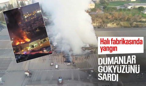 Son Dakika: Küçükçekmece'de halı fabrikasında yangın!