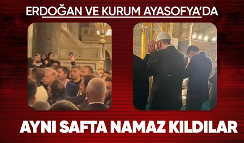 Cumhurbaşkanı Recep Tayyip Erdoğan İBB Başkan adayı Murat Kurum'la Ayasofya'da namaz kıldı