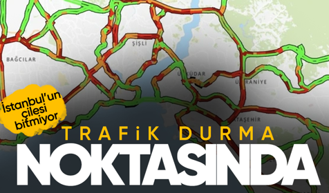 İstanbul'un trafik çilesi devam ediyor! Durma noktasına geldi