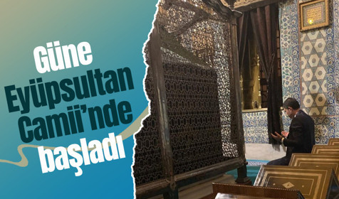 Cumhur İttifakı'nın İBB Başkan adayı Murat Kurum güne Eyüpsultan Camii'nde başladı