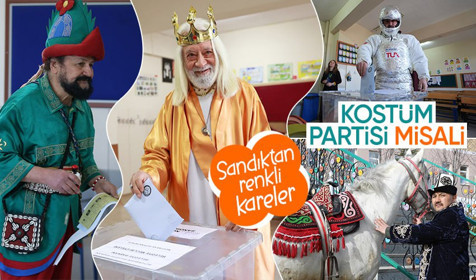 Sandıkta görsel şölen! Hacivat olan da var, atıyla gelen de, kral olan da var, astronot olan da...