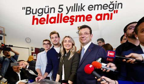Son Dakika: Ekrem İmamoğlu oyunu kullandı: Bugün 5 yıllık emeğin helalleşme anı