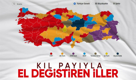 Kesin olmayan sonuçlara göre 6 ilde kıl payı farkla belediye başkanlıkları değişti
