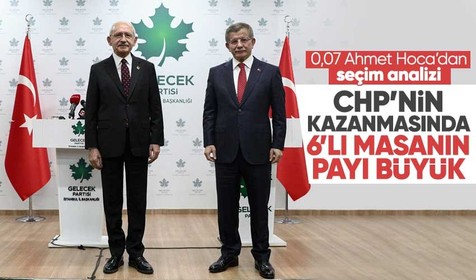 Gelecek Partisi Genel Başkanı Davutoğlu, altılı masanın payından bahsetti