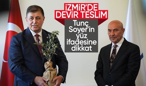 İzmir Büyükşehir Belediyesi'nde devir teslim! Yeniden aday gösterilmeyen Tunç Soyer'in yüz ifadesi dikkat çekti