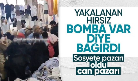 Yakalanan hırsız 'bomba var' dedi sosyete pazarındaki yüzlerce kişi birbirini ezdi geçti