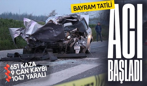 Bakan Yerlikaya acı haberi verdi: Bayram tatilinin ilk gününde 651 kaza, 9 can kaybı